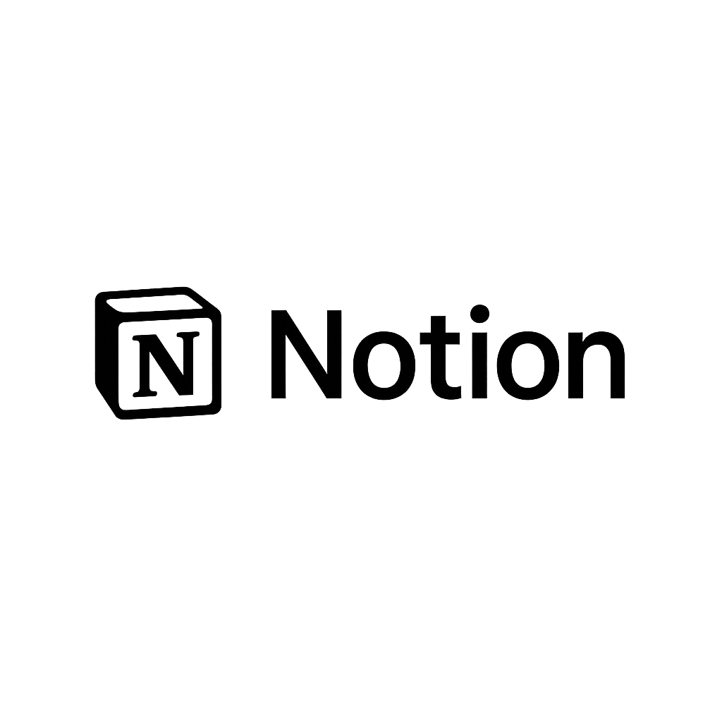 Logo Notion sur fond blanc