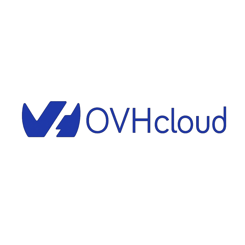 Logo OVHcloud sur fond blanc